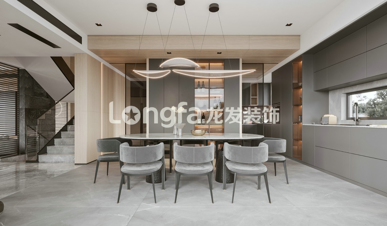 龍發(fā)裝飾七彩云南古滇名城聯(lián)排別墅效果圖